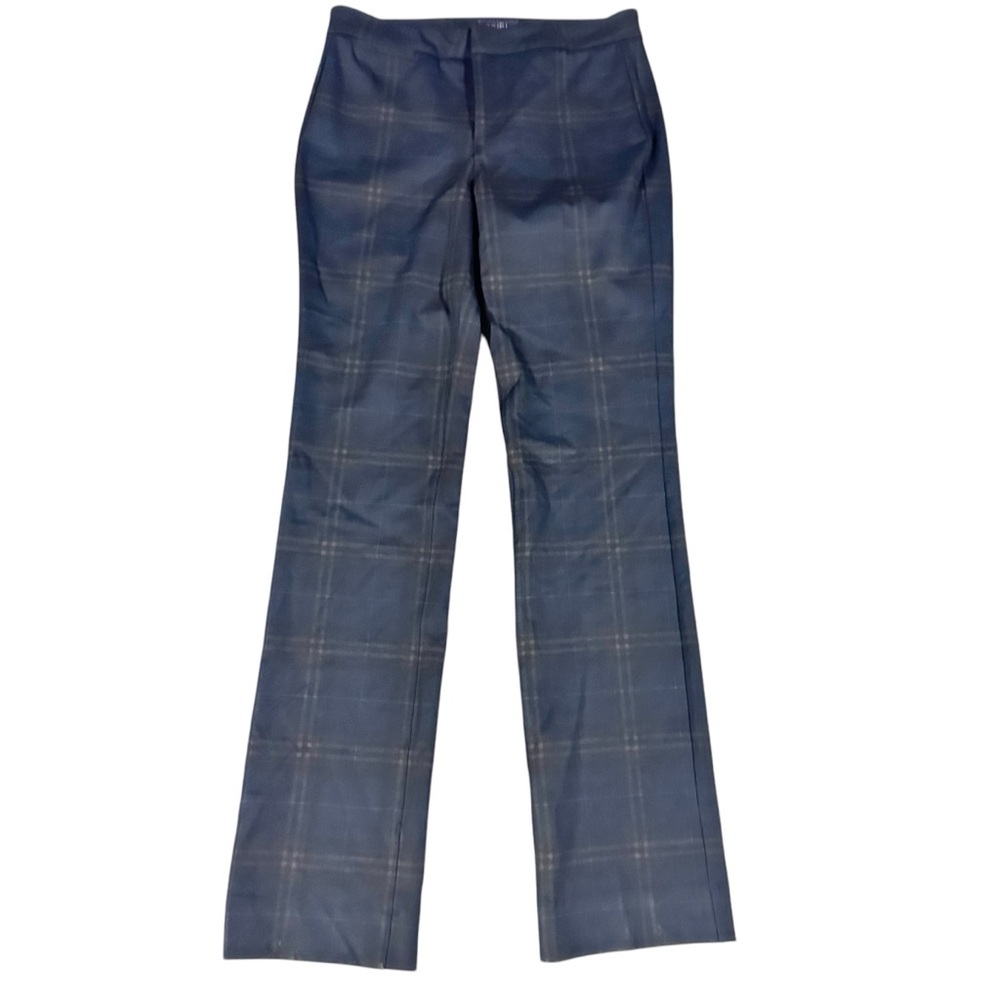 NYDJ Slim Straight Plaid Pattern Ponte High Rise Office Trouser Pants Size 0